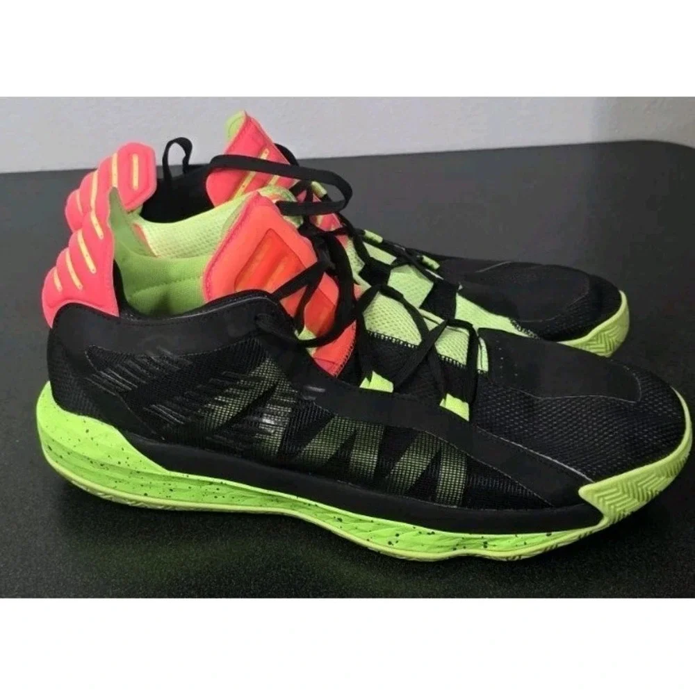 Adidas Dame 6 Men's Basketball‎ Sneaker Green Coral Size 14